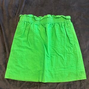 J. Crew Emerald Ruffle Skirt